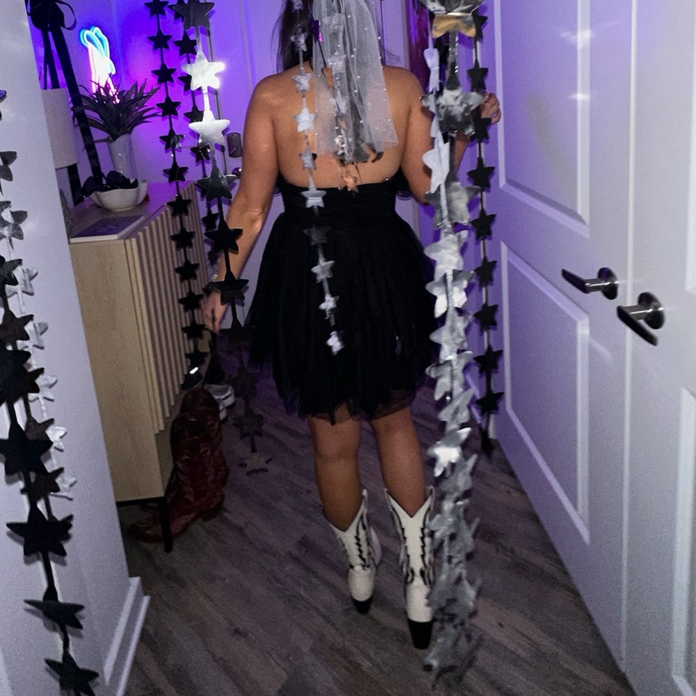 Selfie Leslie Black Mini Dress - Picture 3 of 6